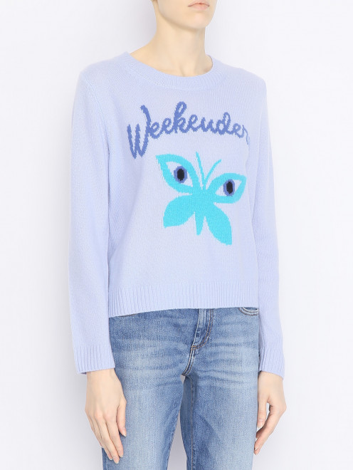 Джемпер из кашемира с узором Weekend Max Mara - МодельВерхНиз