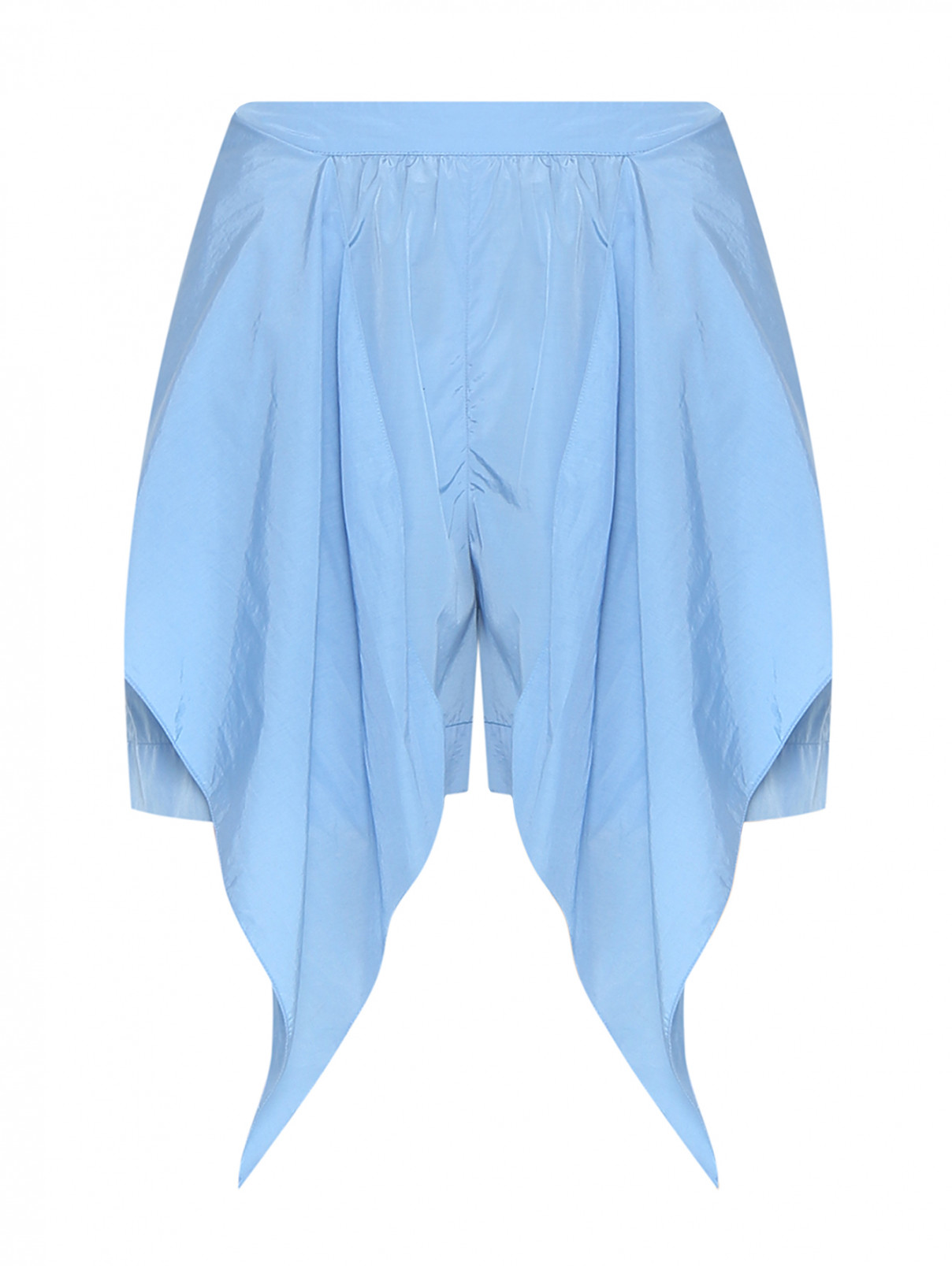 Однотонные шорты с декоративным поясом Kenzo  –  Общий вид  – Цвет:  Синий