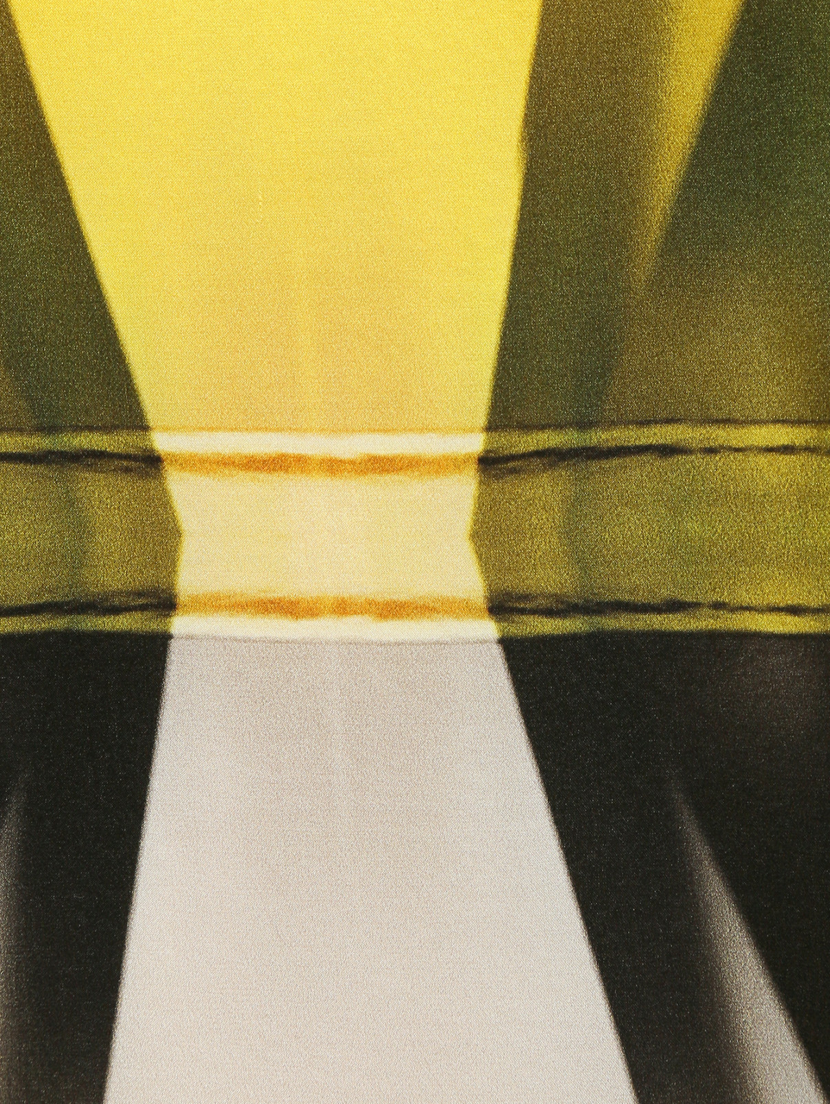 Удлиненный джемпер из шерсти ишелка с узором Marina Rinaldi  –  Деталь  – Цвет:  Желтый