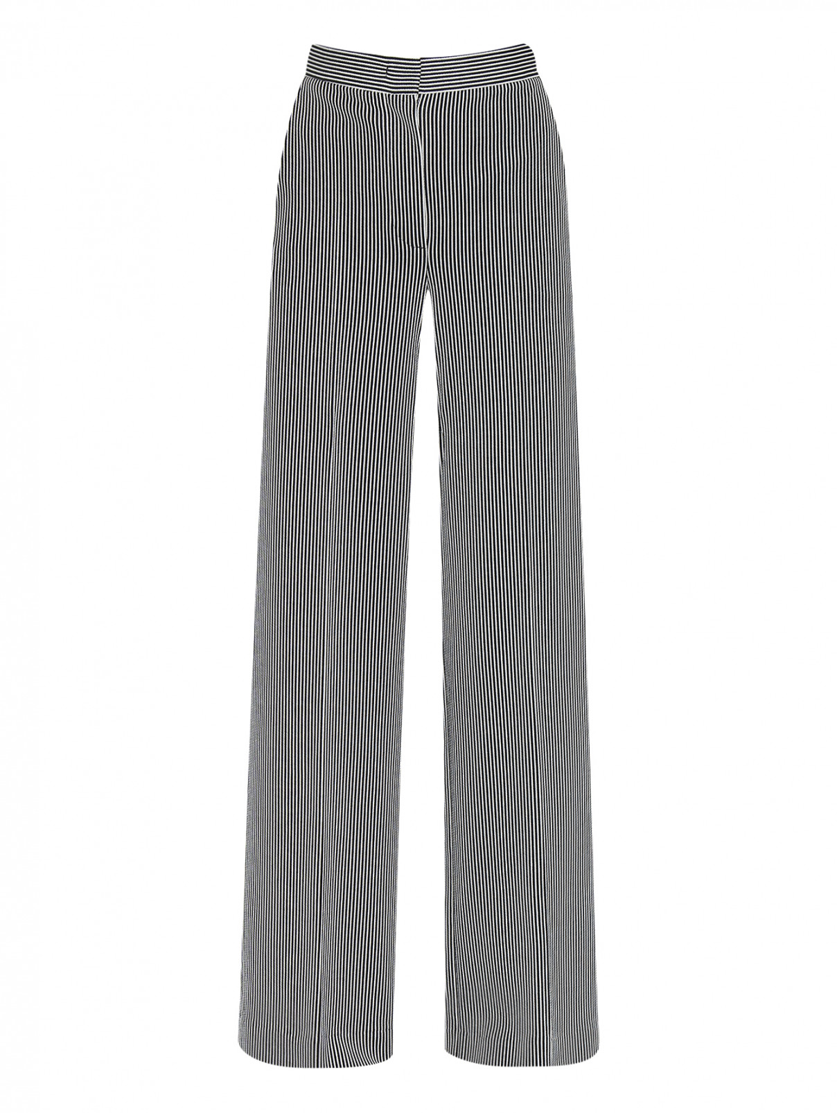 Трикотажные брюки с узором Max Mara  –  Общий вид  – Цвет:  Черный