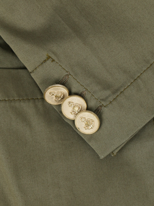 Пиджак из хлопка с накладными карманами - Деталь