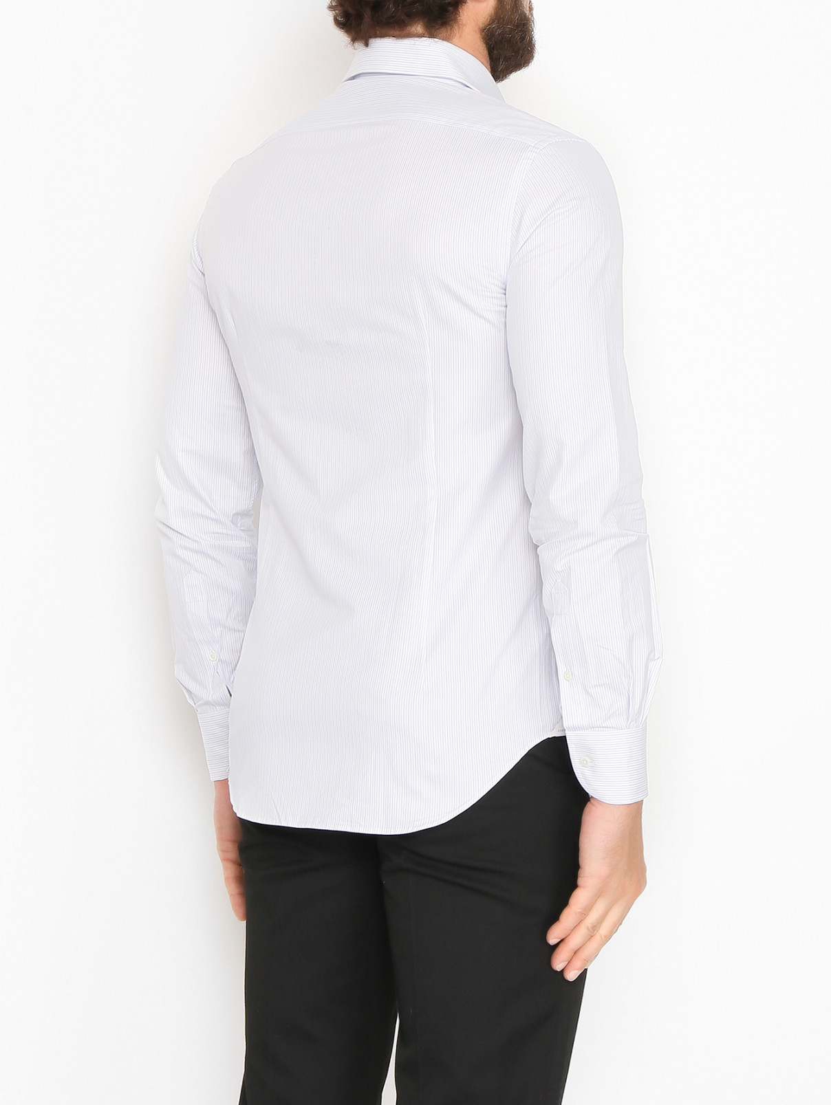 Рубашка из хлопка однотонная Corneliani  –  МодельВерхНиз1