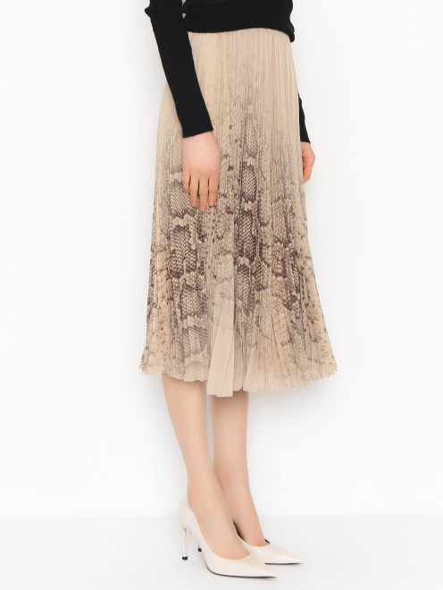 Юбка плиссе с узором Ermanno Scervino - МодельВерхНиз