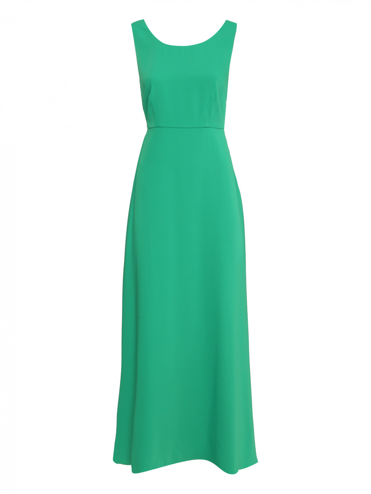 Платье-макси без рукавов P.A.R.O.S.H.  –  Общий вид  – Цвет:  Зеленый