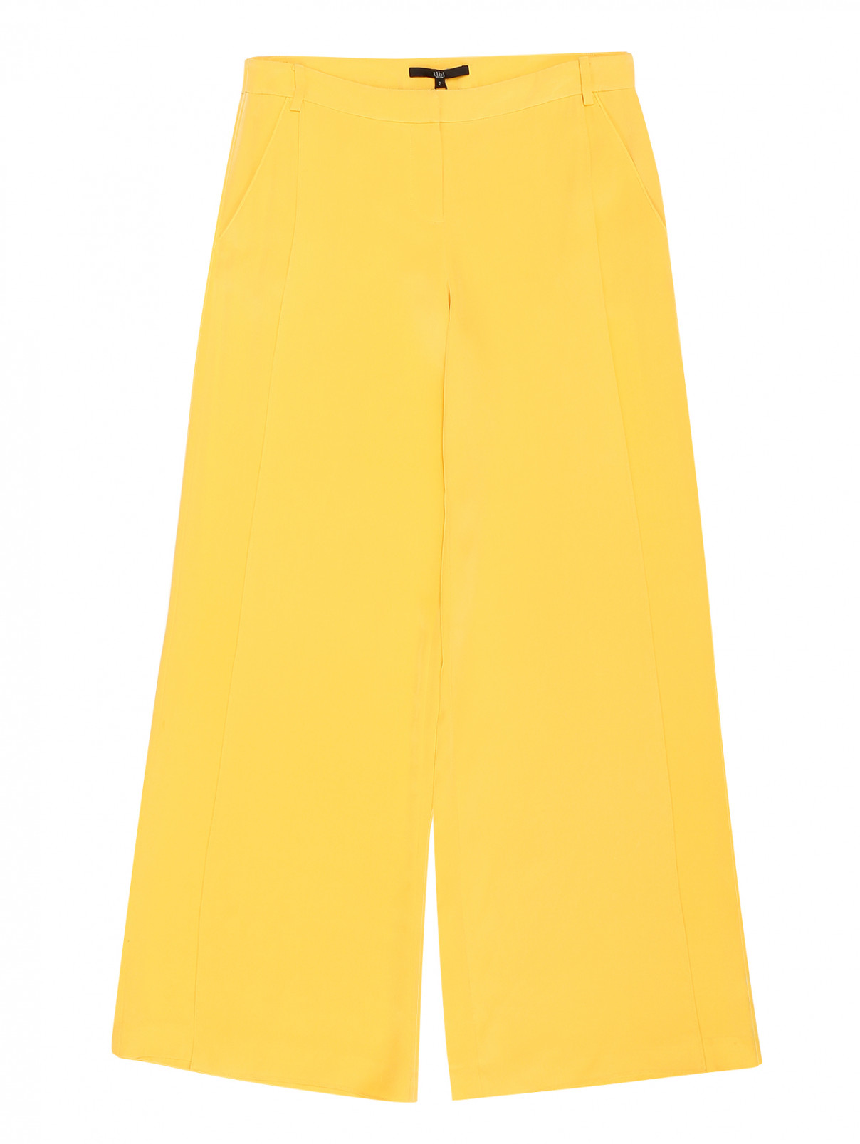 Шелковые брюки свободного фасона TIBI  –  Общий вид  – Цвет:  Желтый
