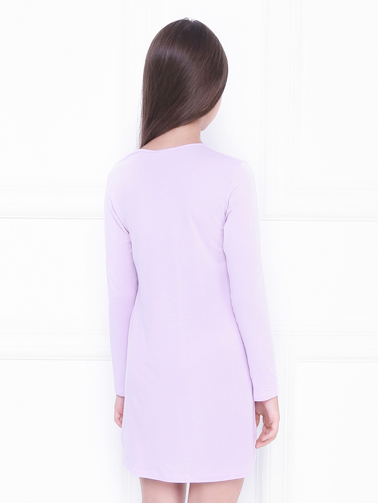 Сорочка из модала с принтом Story Loris  –  МодельВерхНиз1  – Цвет:  Фиолетовый