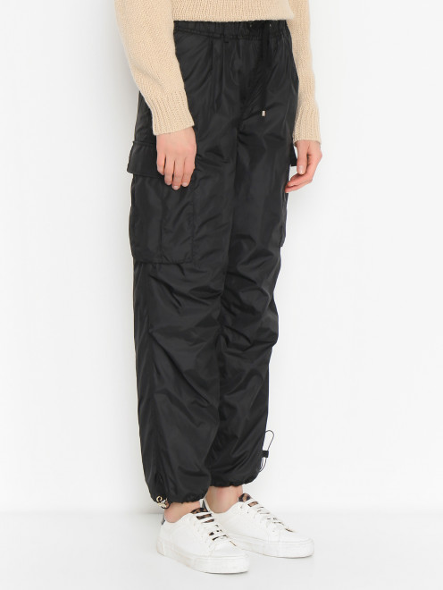 Утепленные брюки на резинке с карманами - МодельВерхНиз