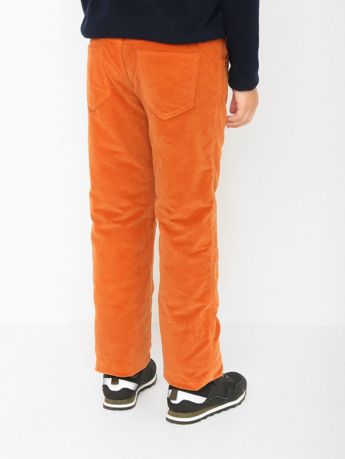 Брюки с карманами из вельвета Il Gufo  –  МодельВерхНиз1  – Цвет:  Оранжевый