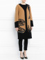 Пальто из шерсти с аппликацией Alberta Ferretti  –  Модель Верх-Низ