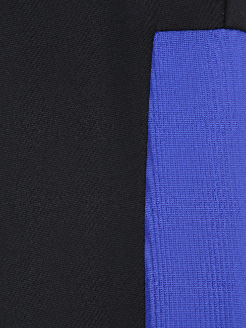 Трикотажные брюки на резинке с контрастными вставками - Деталь