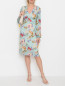 Платье из вискозы с цветочным узором Etro  –  МодельОбщийВид