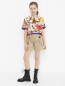 Хлопковая футболка с узором Dolce & Gabbana  –  МодельОбщийВид