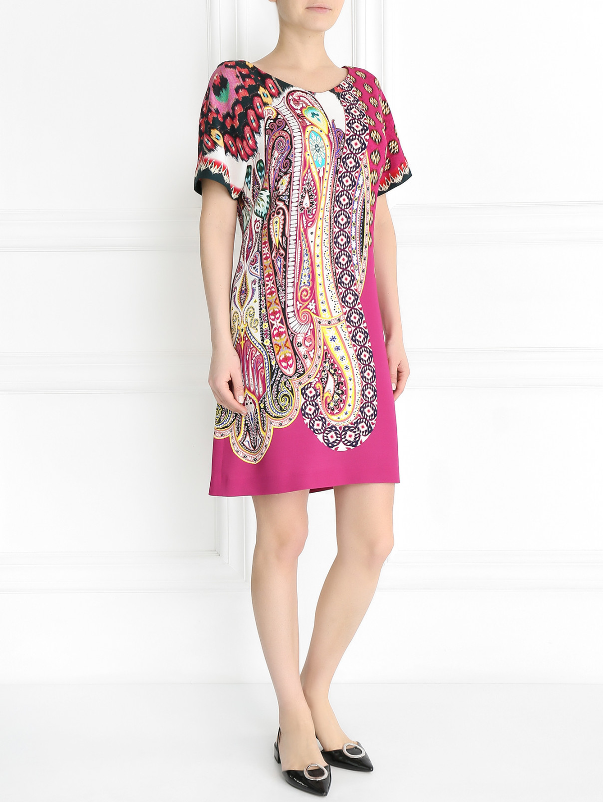 Трикотажное платье с узором "пейсли" Etro  –  Модель Общий вид  – Цвет:  Узор