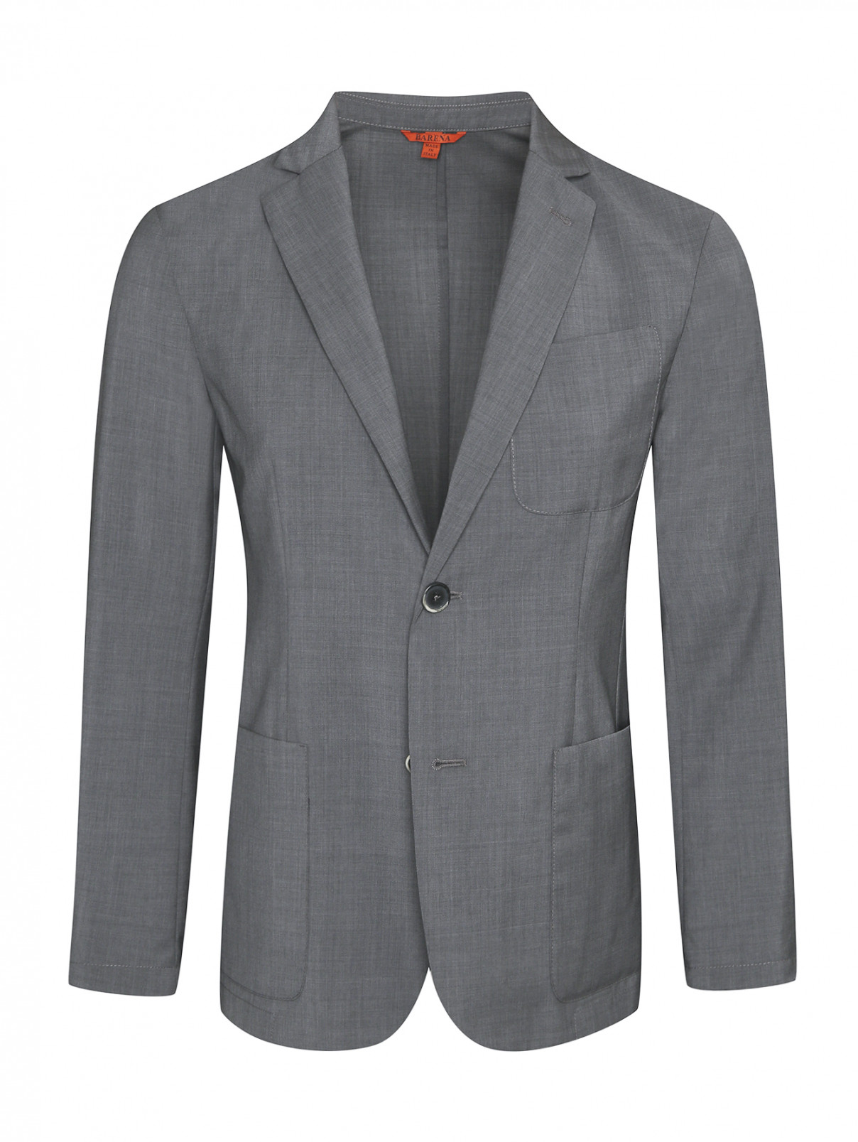 Пиджак из тонкой шерсти Barena  –  Общий вид  – Цвет:  Серый