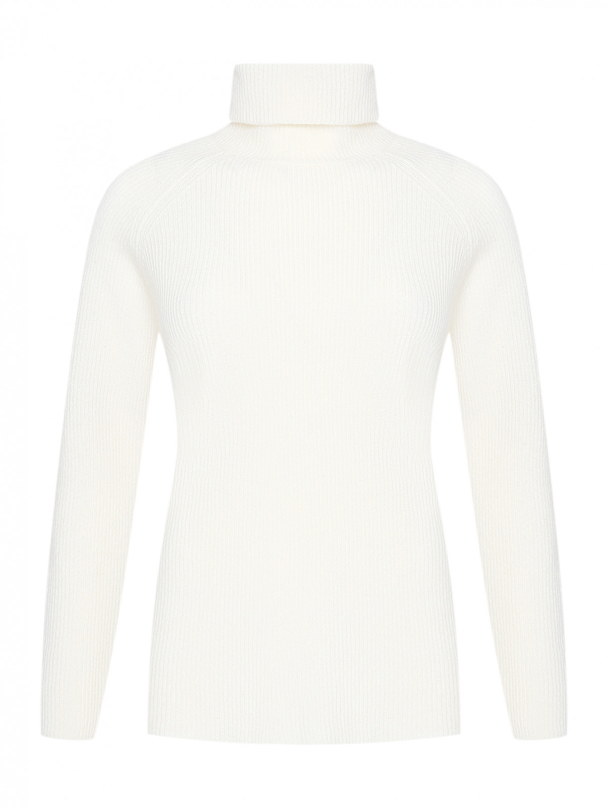 Однотонный свитер из смешанной шерсти Max&Co  –  Общий вид  – Цвет:  Белый