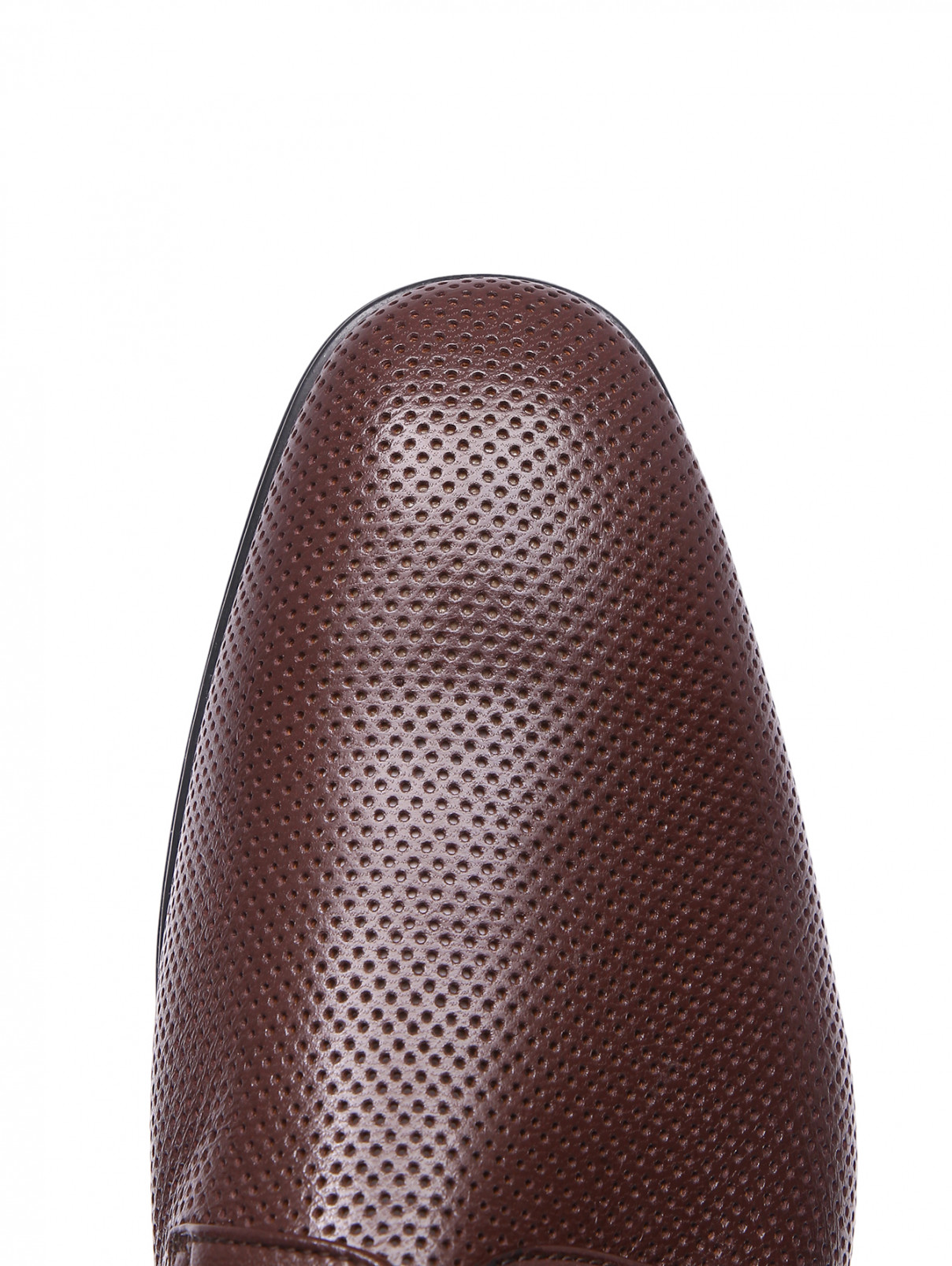Туфли из кожи с перфорацией Stemar  –  Обтравка3  – Цвет:  Коричневый