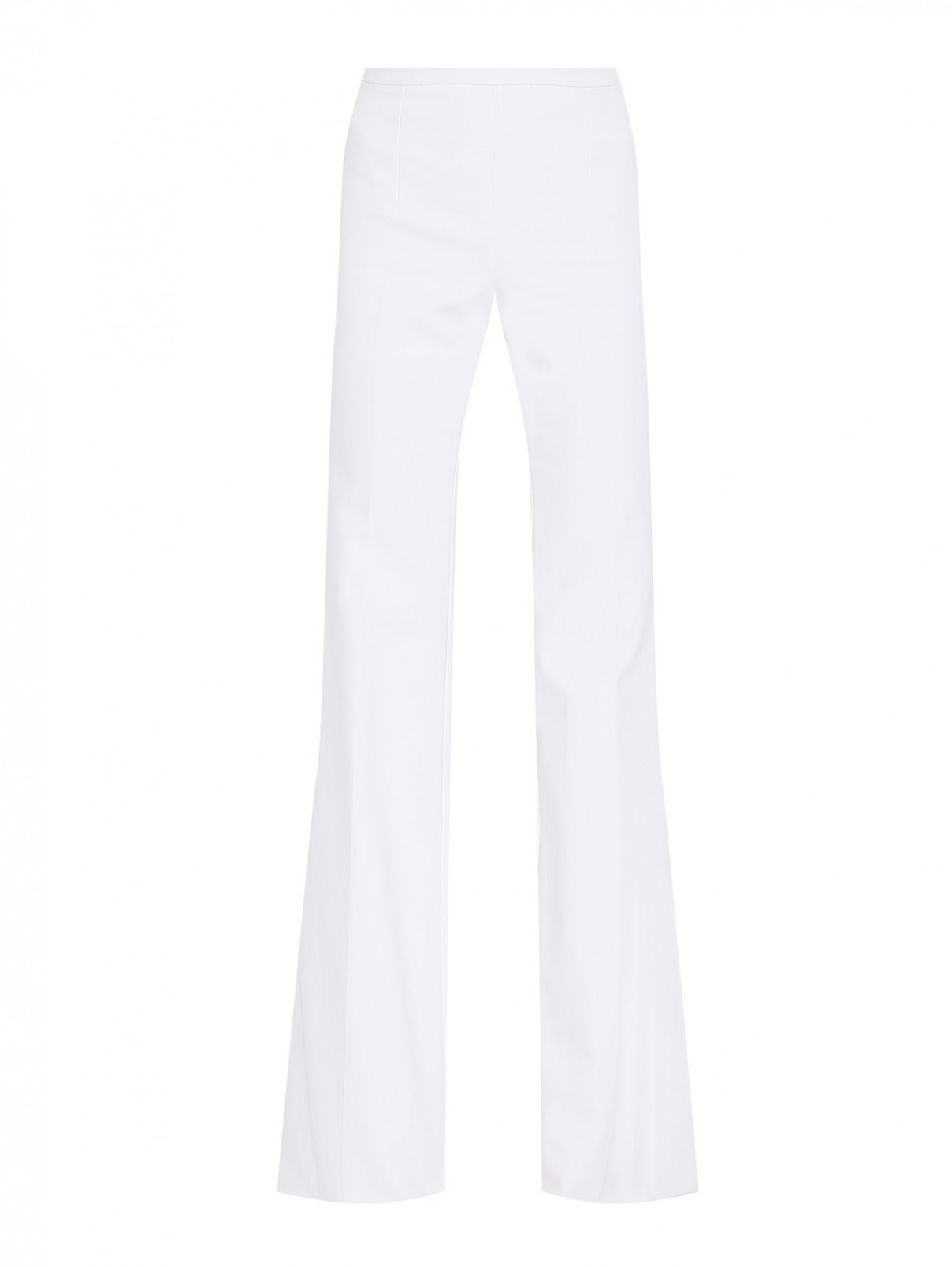 Расклешенные брюки из смешанного хлопка Andrew GN  –  Общий вид  – Цвет:  Белый