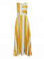 Платье-макси с узором "полоска" и металлической фурнитурой Sportmax  –  Общий вид