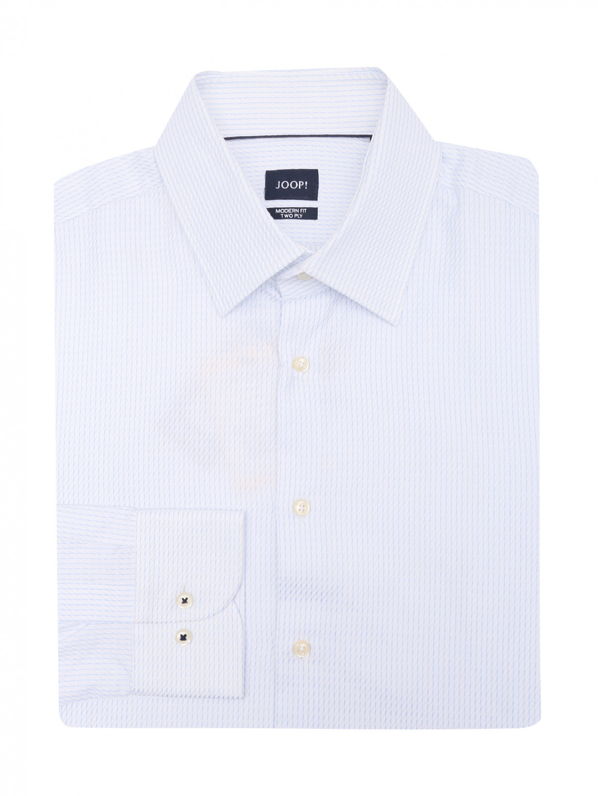 Рубашка из хлопка на пуговицах Joop  –  Общий вид  – Цвет:  Синий