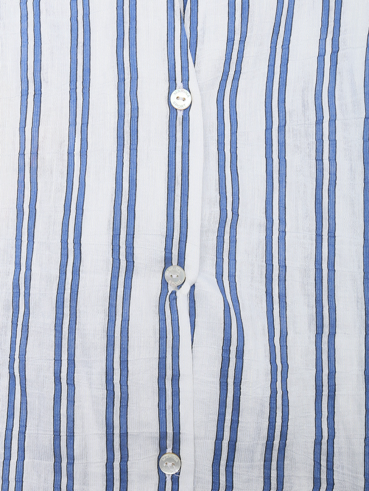 Рубашка на пуговицах с узором полоска Marina Sport  –  Деталь  – Цвет:  Узор