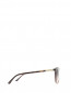 Солнцезащитные очки "вайфарер" в роговой оправе с кристаллами на дужках BVLGARI  –  Деталь1