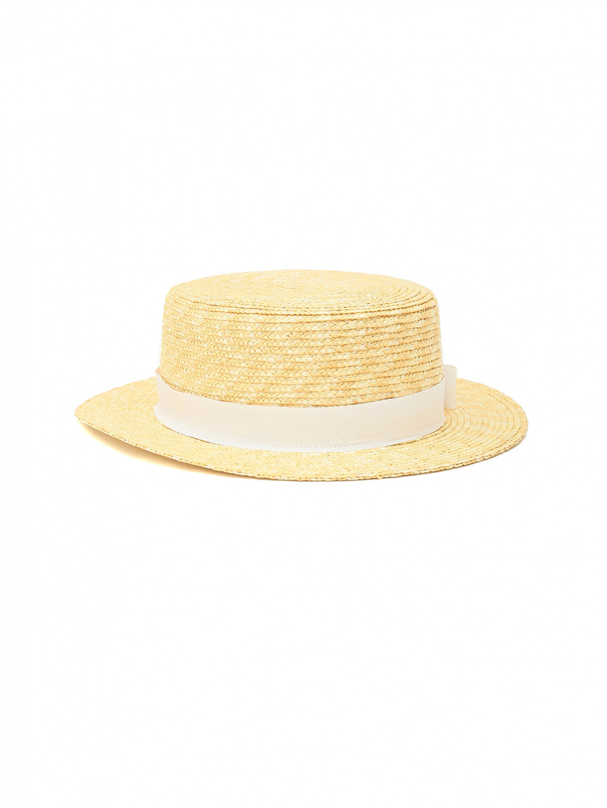 Соломенная шляпа с лентой Il Gufo  –  Общий вид  – Цвет:  Желтый