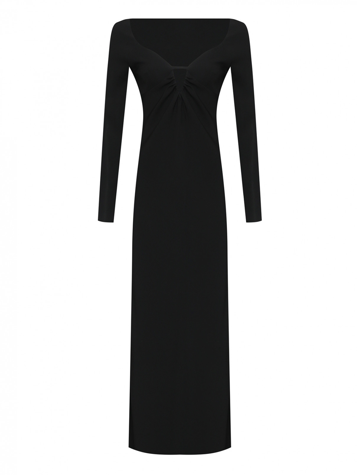 Платье с открытой спиной Max Mara  –  Общий вид  – Цвет:  Черный