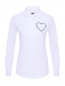 Рубашка из хлопка со стразами Love Moschino  –  Общий вид
