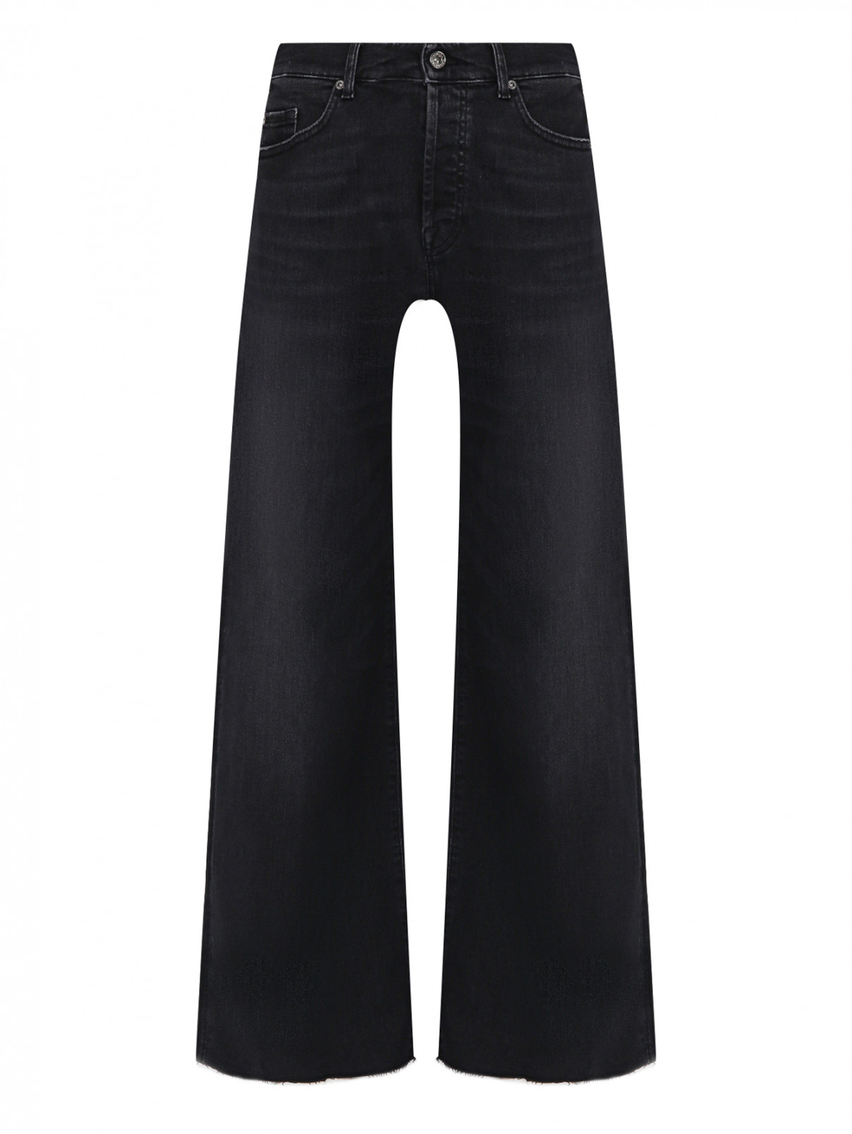 Широкие джинсы из темного денима 7 For All Mankind  –  Общий вид  – Цвет:  Черный