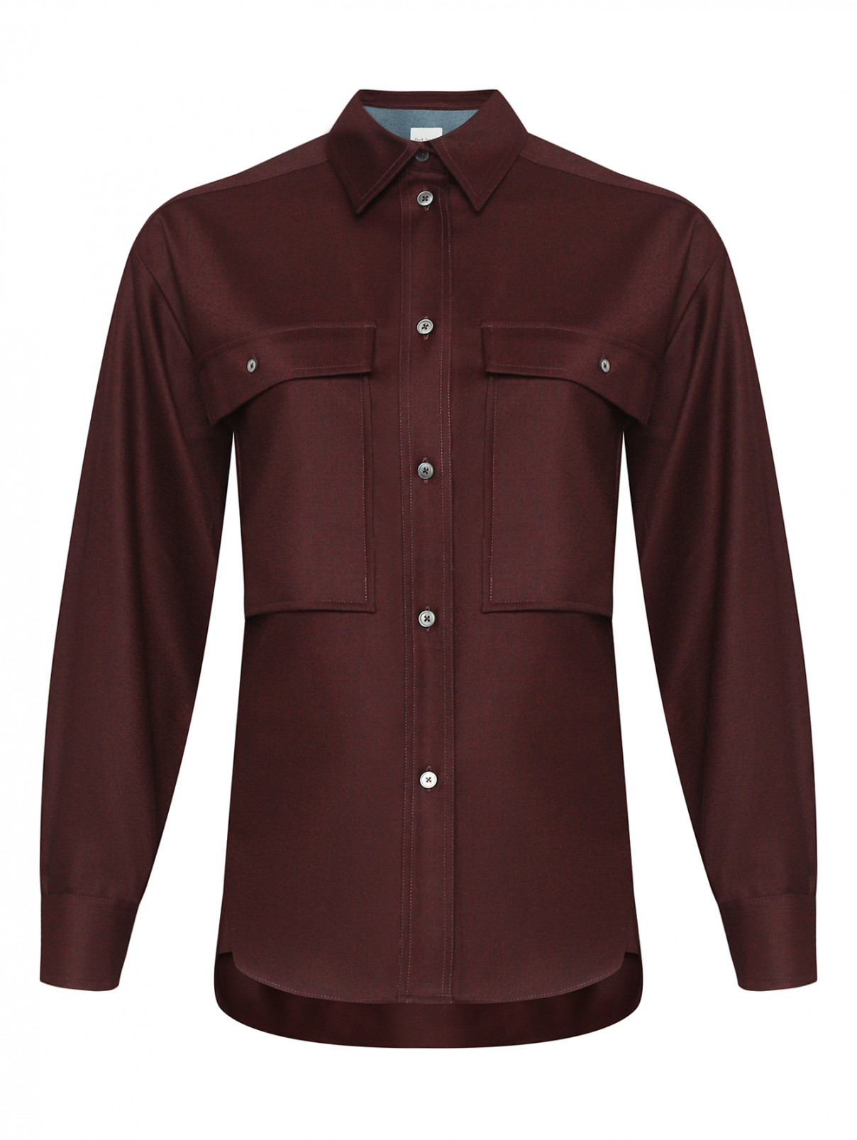 Блуза из шерсти и кашемира с карманами Paul Smith  –  Общий вид  – Цвет:  Красный