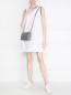 Платье-мини из хлопка с контрастной отделкой Love Moschino  –  МодельОбщийВид