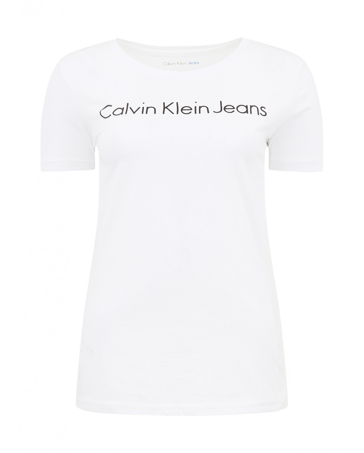 Футболка из хлопка Calvin Klein  –  Общий вид  – Цвет:  Белый