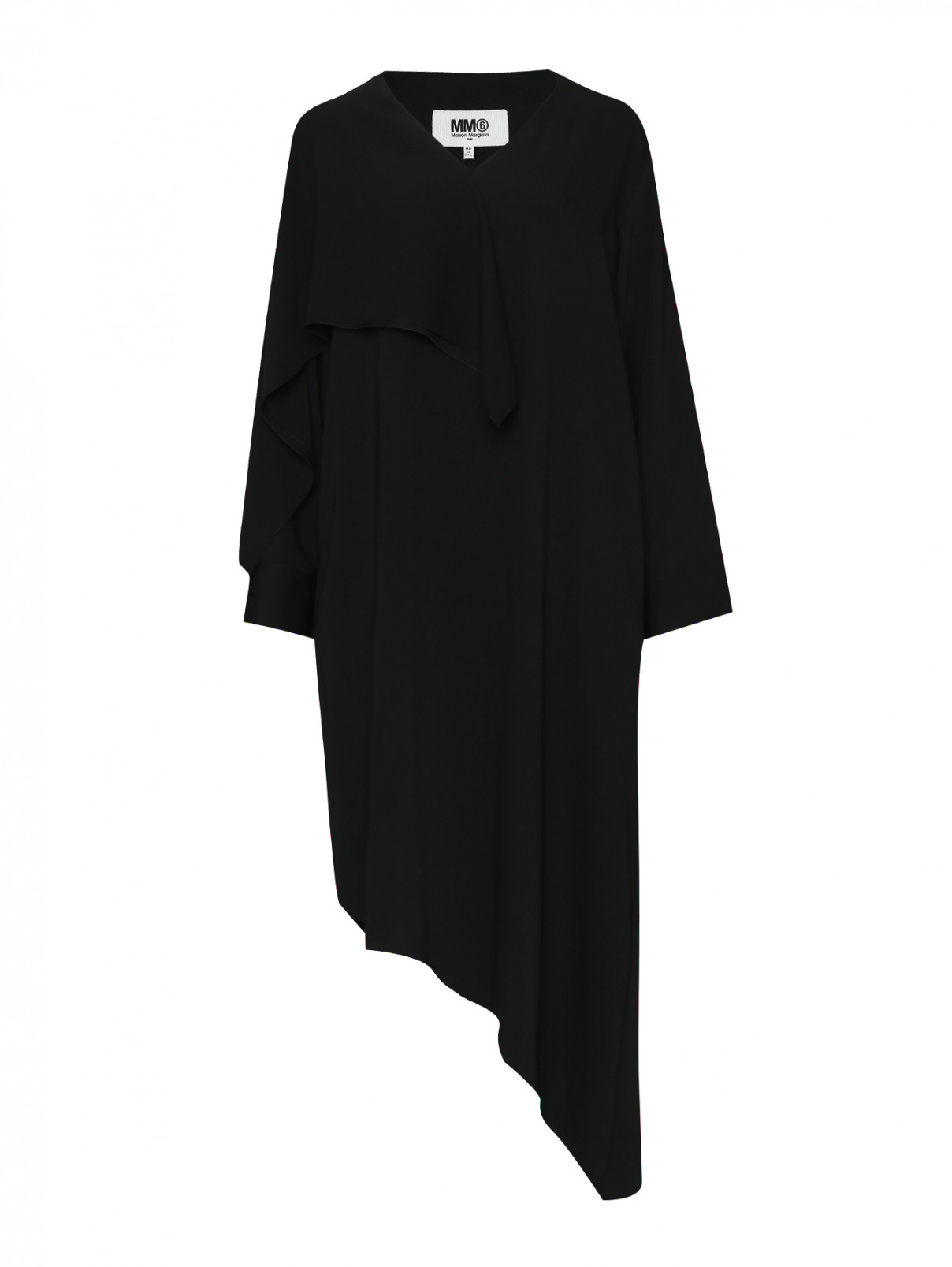 Платье свободного кроя MM6  –  Общий вид  – Цвет:  Черный