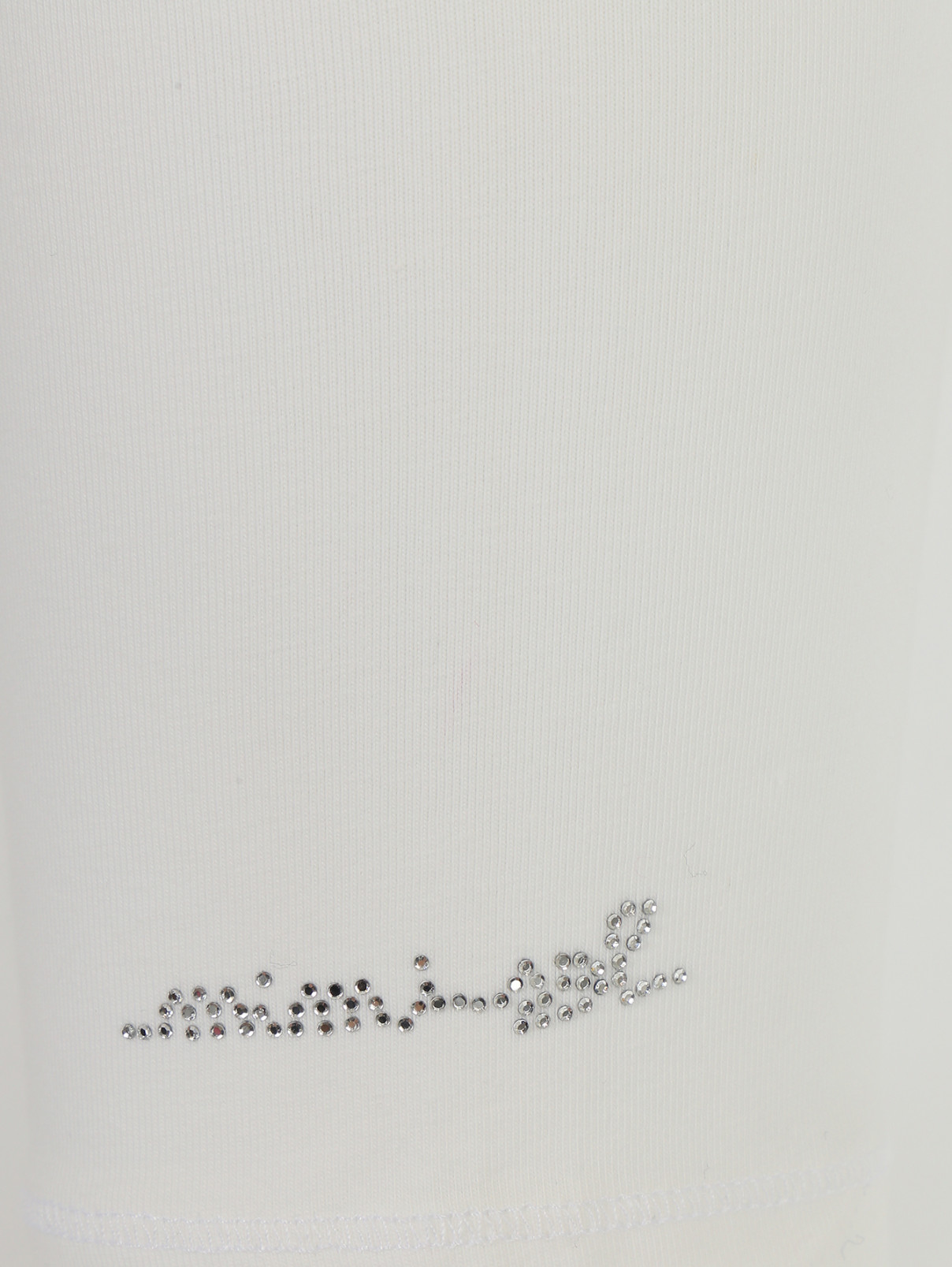 Леггинсы из хлопка украшенные кристаллами MiMiSol  –  Деталь  – Цвет:  Белый