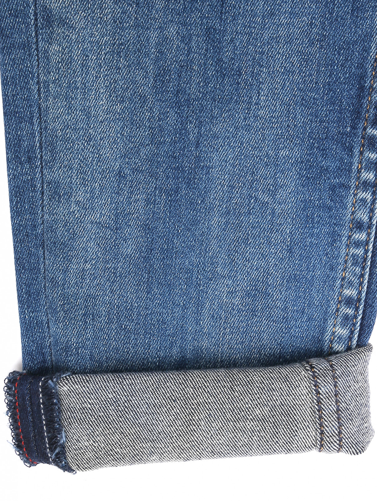 Джинсы зауженного кроя с потертостями Tommy Jeans  –  Деталь2  – Цвет:  Синий