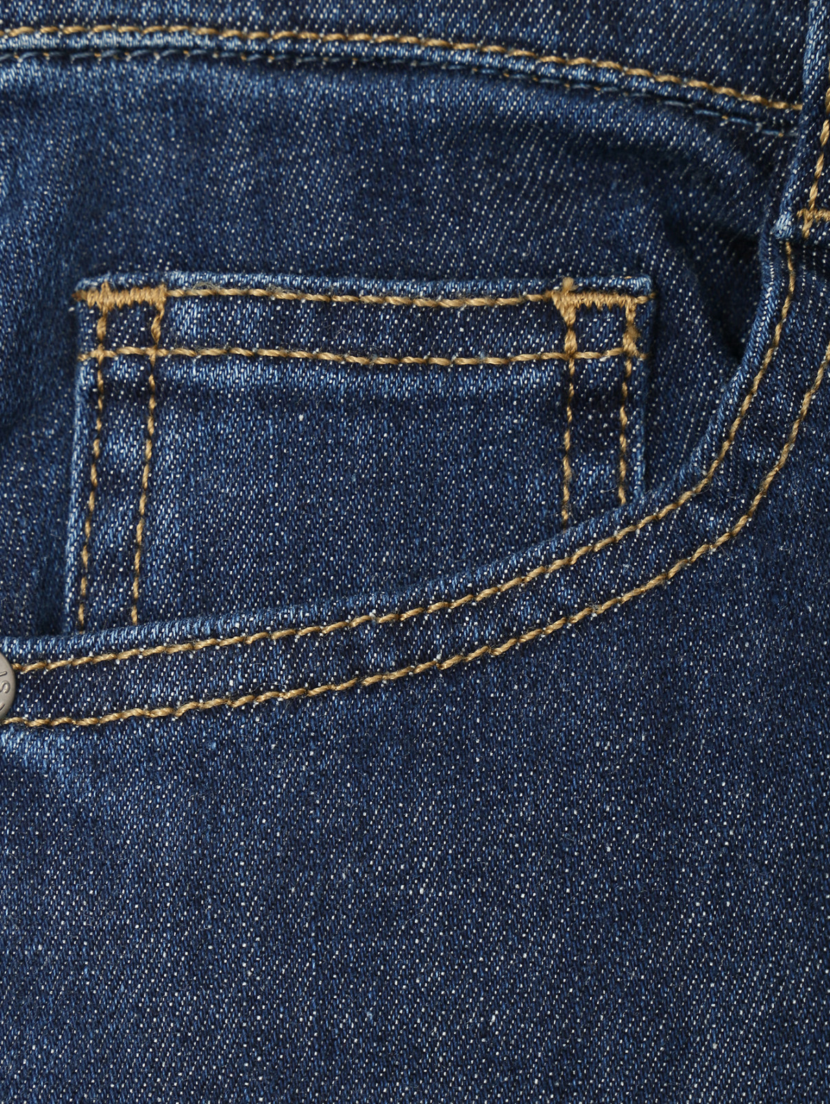 Широкие однотонные джинсы Aspesi  –  Деталь1  – Цвет:  Синий