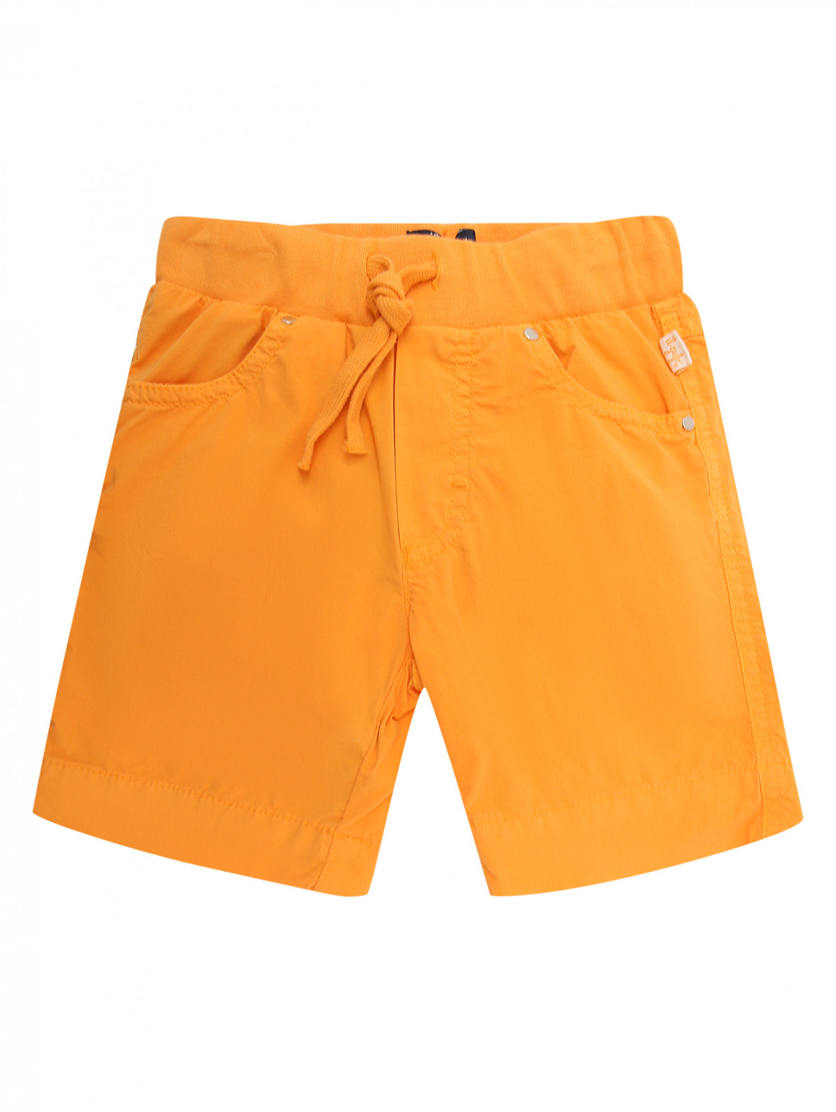 Шорты на резинке с карманами Il Gufo  –  Общий вид  – Цвет:  Оранжевый