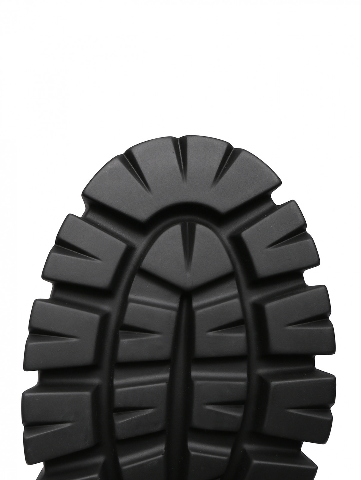 Комбинированные ботинки из кожи на грубой подошве Ermanno Scervino  –  Обтравка4  – Цвет:  Черный