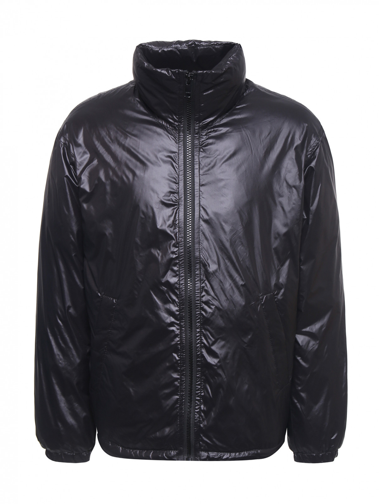Куртка с контрастной аппликацией Diesel  –  Общий вид  – Цвет:  Черный