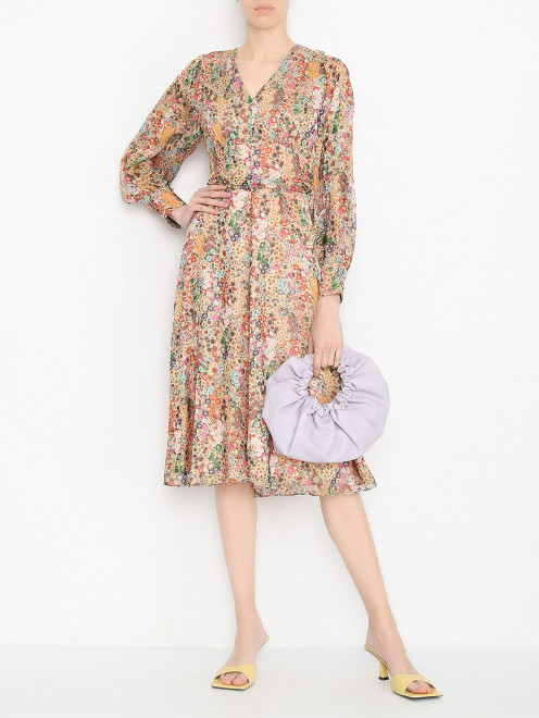 Платье из шелка с цветочным узором Max Mara - МодельОбщийВид