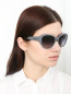 Солнцезащитные очки в пластиковой оправе Emporio Armani  –  МодельОбщийВид