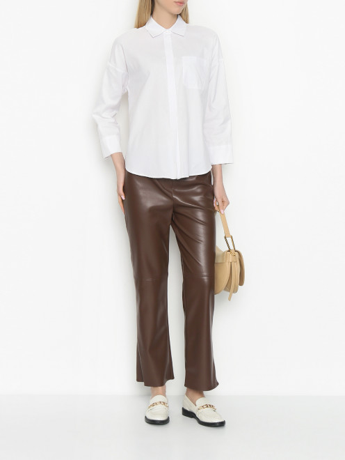 Брюки из искусственной кожи Max Mara - МодельОбщийВид