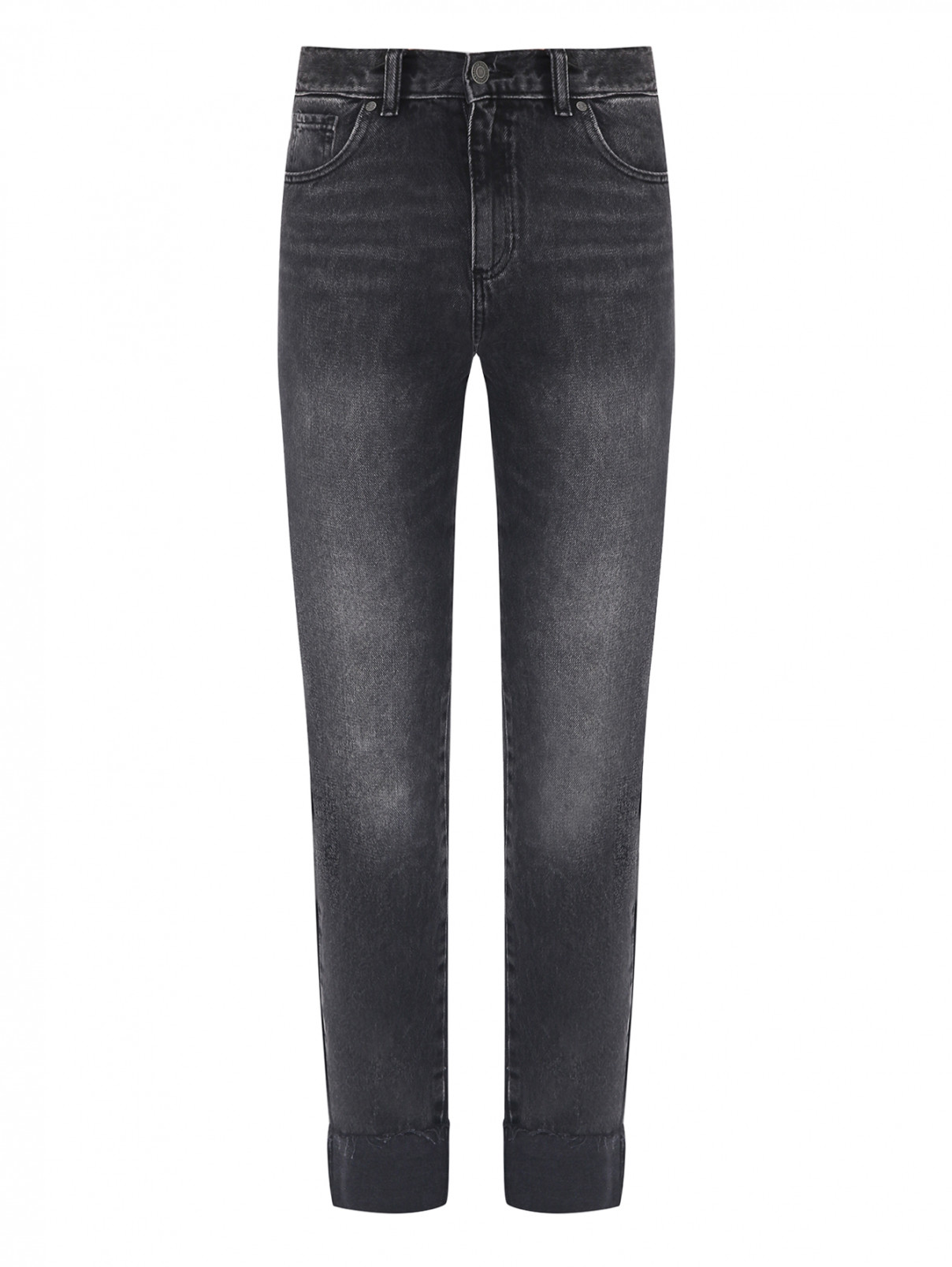 Прямые джинсы с подворотами Guess  –  Общий вид  – Цвет:  Серый