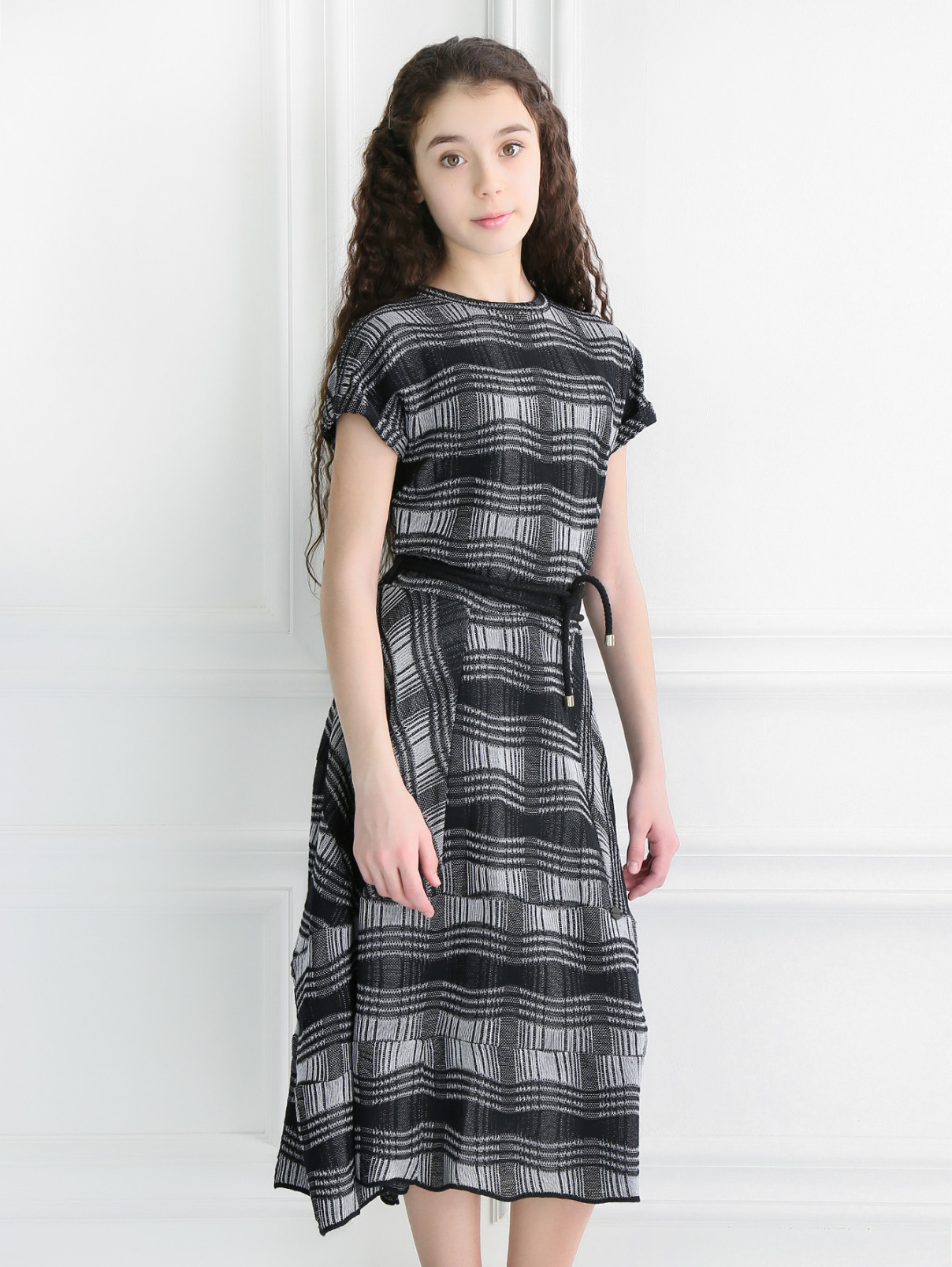 Трикотажное платье из шерсти Val Max  –  Модель Верх-Низ  – Цвет:  Черный