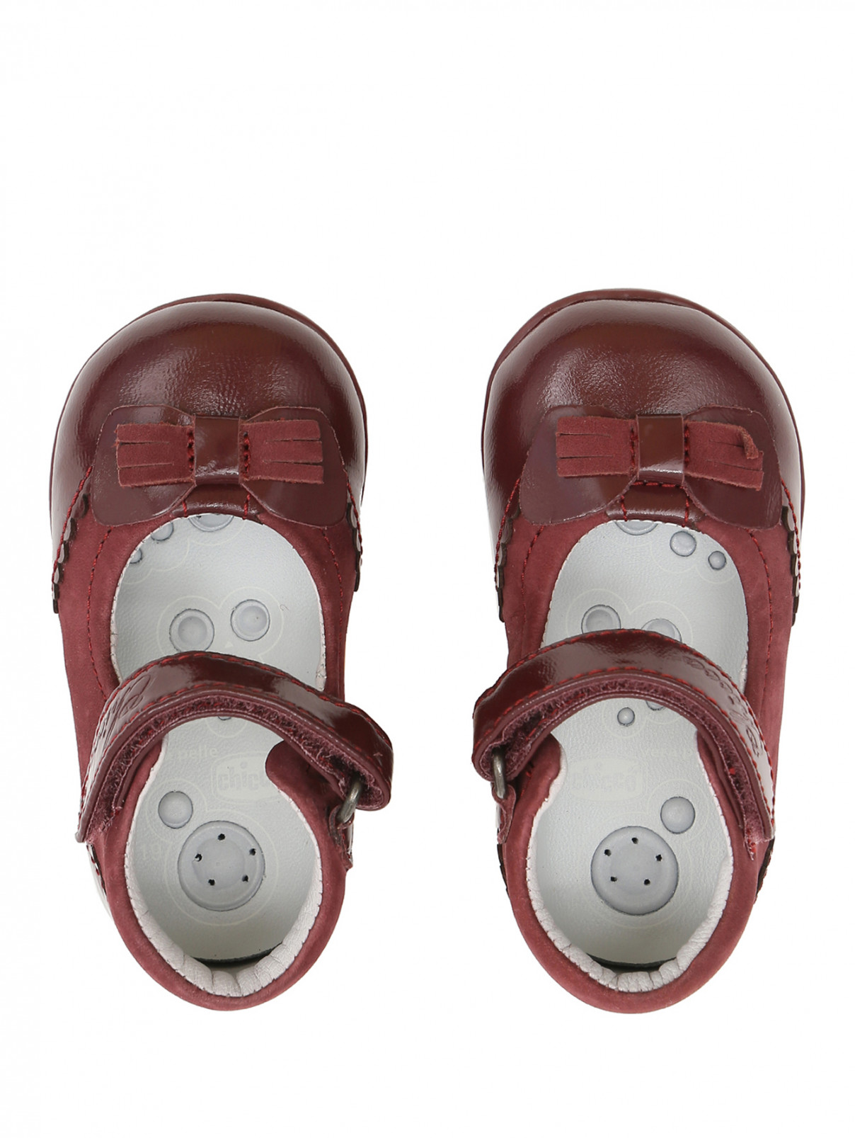 Кожаные туфли с бантиком Chicco  –  Обтравка4  – Цвет:  Красный
