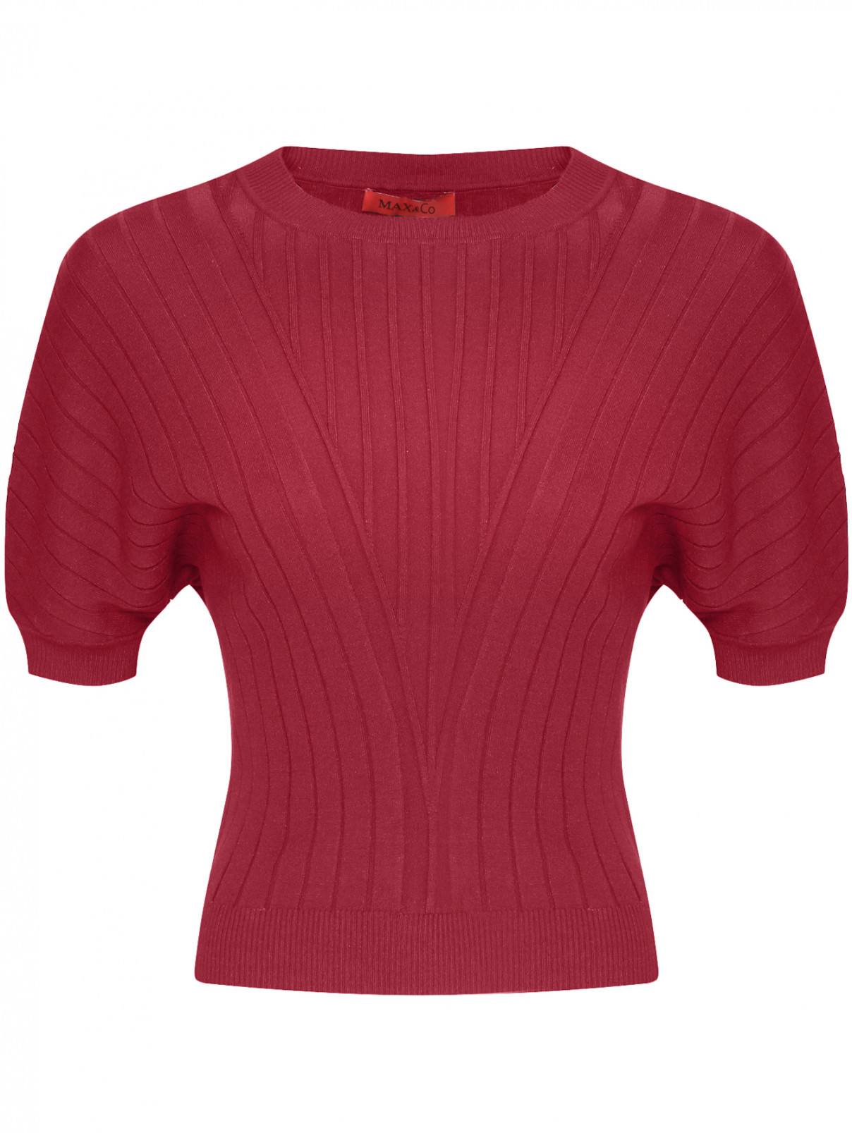 Джемпер с короткими рукавами Max&Co  –  Общий вид  – Цвет:  Красный