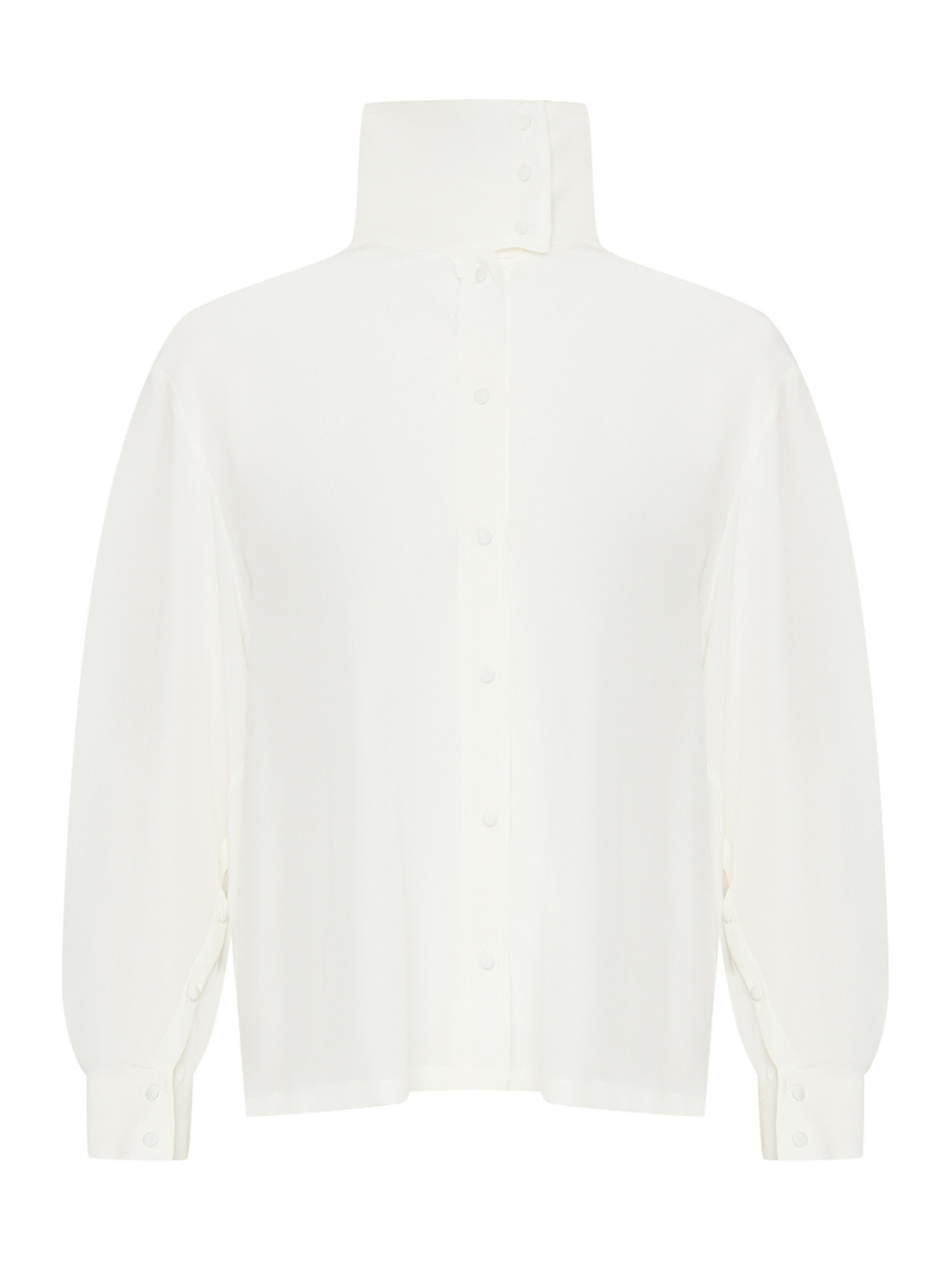 Блуза из шелка с объемными рукавами Iro  –  Общий вид  – Цвет:  Белый