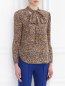 Блуза из шелка с цветочным узором Philosophy di Lorenzo Serafini  –  Модель Верх-Низ