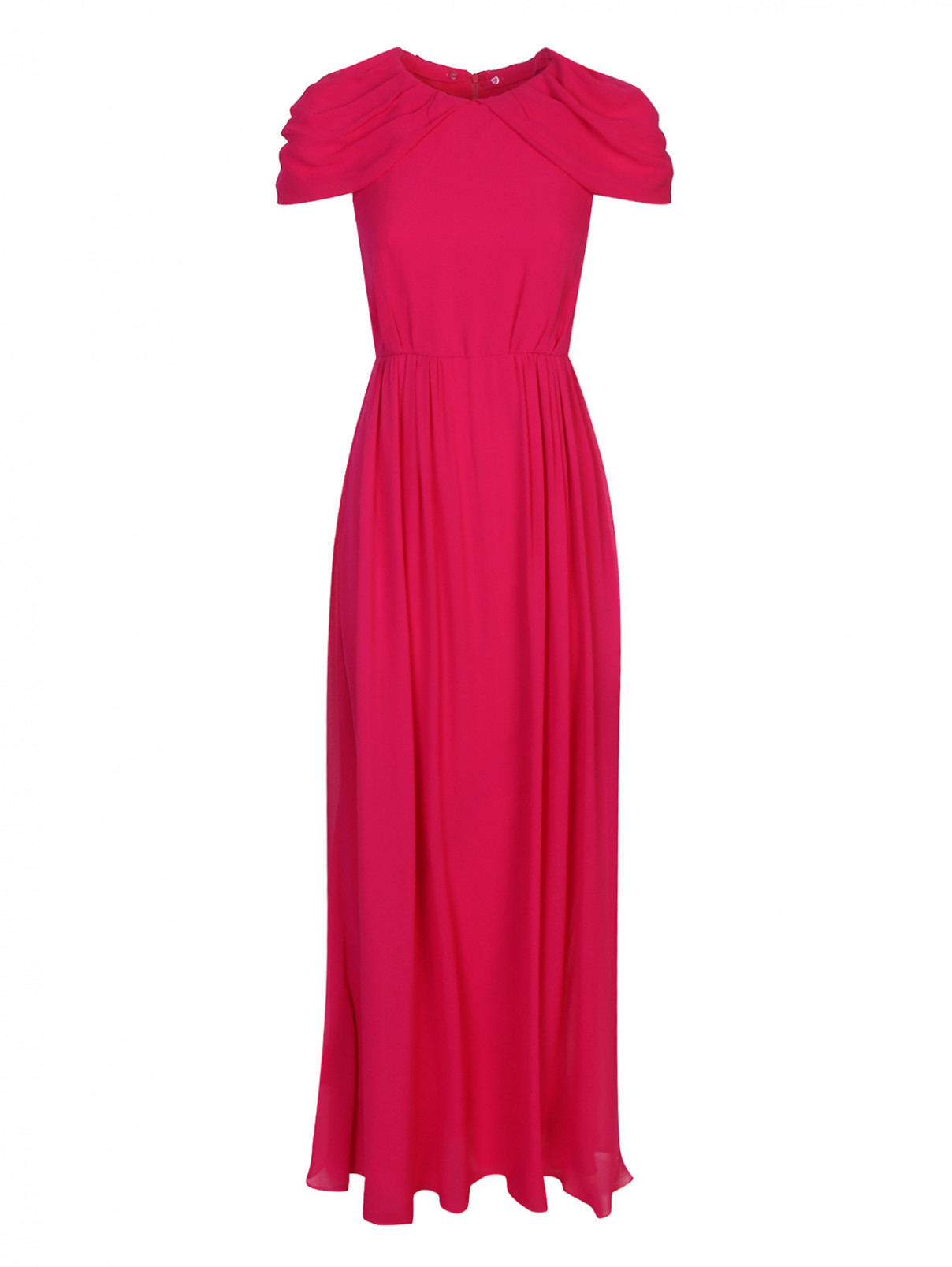 Платье-макси из шелка Max Mara  –  Общий вид  – Цвет:  Фиолетовый