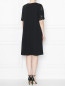 Платье прямого кроя с перфорацией на рукавах Persona by Marina Rinaldi  –  МодельВерхНиз1